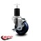 Service Caster 3.5'' Solid Poly Swivel 1-3/4'' Expanding Stem Caster with Brake SCC-EX20S3514-SPUS-TLB-134 - alternate 4